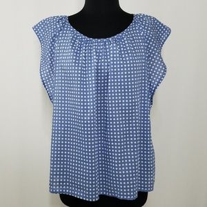 Tommy Hilfiger Top Polka Dot Ruffle Short Sleeve